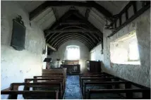  ??  ?? INNER PEACELeft and above: Walk through the gate and on into the small nave where the women and children would sit. Around the corner to the left is the Capel Meibion, or Men’s Chapel.