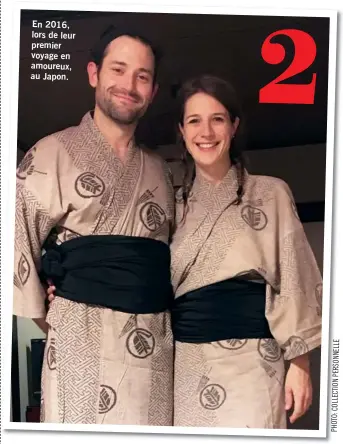  ??  ?? En 2016, lors de leur premier voyage en amoureux, au Japon.