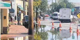  ?? JIMMY DEBUTTS/CAPITAL GAZETTE ?? Flooding closed parts of Dock Street in Annapolis Thursday.