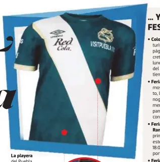  ??  ?? La playera
del Puebla de La Franja para sus juegos como visitante / @CLUB PUEBLA