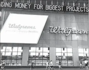  ??  ?? The exterior of the Walgreens store in Times Square is seen in New York, US. (Photo: Reuters.com)