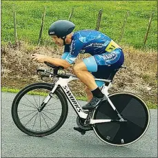  ?? Photo / Colin Thorsen ?? Mike Gilbert clinches his B grade summer series win with a solid time trial.