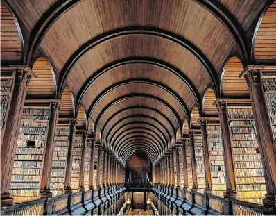  ?? PHOTO: BARRY McCALL ?? University challenge: The Old Library and Long Room house more than 350,000 books and manuscript­s.
