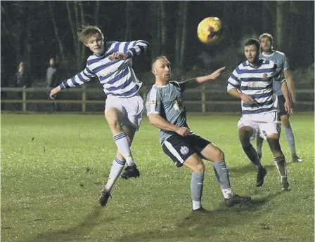  ??  ?? Action from last night’s clash between Chester-le-Street and South Shields. Picture by Kev Wilson.