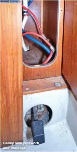  ?? ?? Galley sink pipework and drainage