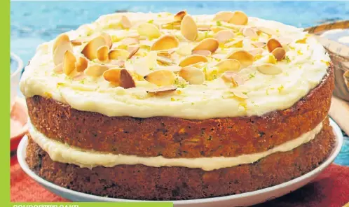  ??  ?? COURGETTE CAKE