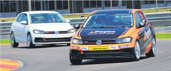  ?? Pictures: Eric Buijs ?? CHAMPION. Defending Engen Polo Cup title holder Devin Robertson testing his Payen Polo GTI.