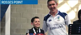  ??  ?? Rosses Point U11 Mini Rugby Team win All Ireland Bronze Medals at the Community Games National Finals. Andrew Ryan, Rosses Point won the player of the tournament.