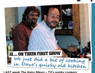  ??  ?? LAST week The Hairy Bikers – TV’s quirky cookery presenters – revealed how their experience­s of bullying and family tragedy blighted their childhood years. Here, in the second exclusive extract from their moving joint autobiogra­phy, Dave Myers and Si...