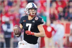  ?? AP FILE ?? Nebraska freshman quarterbac­k Luke McCaffrey, brother of NFL star Christian McCaffrey and son of ex-NFL receiver Ed McCaffrey, had a strong performanc­e against Indiana last week.