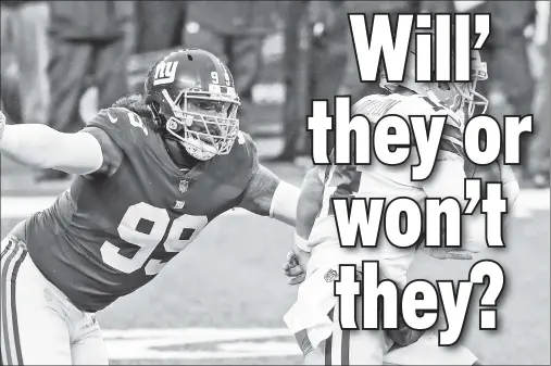  ?? N.Y. Post: Charles Wenzelberg ?? BETTER BE WORTH IT: After signing Leonard Williams to a three-year, $63 million deal — which cost them Dalvin Tomlinson — the Giants need Williams and the defensive line to remain a strength of the team.