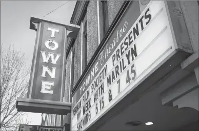  ?? SILMARA EMDE/Special to The Daily Courier ?? Vernon’s Towne Theatre is one of the old-time independen­t movie houses featured in the documentar­y Out of the Interior: Survival of the small-town cinema in British Columbia, playing in Kelowna and Vernon next week.