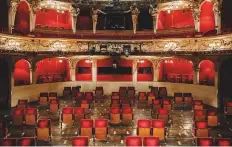  ?? New York Times ?? Theatre seats are removed in the auditorium of the Berliner Ensemble to comply with social distancing rules in Berlin.