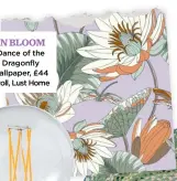  ?? ?? IN BLOOM Dance of the Dragonfly wallpaper, £44 a roll, Lust Home