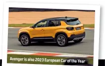  ?? ?? Avenger is also 2023 European Car of the Year