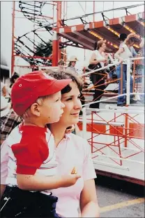  ??  ?? Chris Ducharme — shown in the arms of his mother, Patricia, as a baby and a toddler, and as he is today — is leading an initiative to form a group that will help families and friends who have lost a loved one to murder. Ducharme’s mother was killed 15...