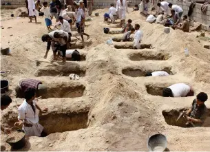  ?? FOTO: LEHTIKUVA/AFP ?? 29 barn dödades i förra veckan när deras buss träffades i en saudisk luftattack.