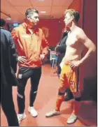  ?? Foto: twitter ?? Lewandowsk­i y Frenkie el sábado