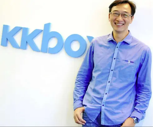  ?? Photo: KKBoX ?? Ho says KKBoX is one of the few music streaming service providers that’s profitable. the company has been making money for the last five years.