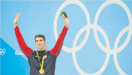  ?? EFE ?? Tiburón. Michael Phelps llegará a Buenos Aires como parte del arribo de Under Armour a nuestro país.