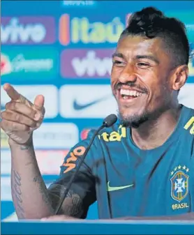  ?? FOTO: EFE ?? Paulinho, en su mejor momento. El ‘escudero’ de Coutinho está disfrutand­o en Rusia