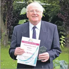  ??  ?? Kintyre’s regional hero, Alex McKinven, was recognised for his commitment to five organisati­ons.