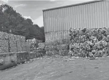  ?? JENNA JAMBECK VIA AP FILE ?? Plastic is baled for shipment at a materials recovery facility in the United States. America needs to rethink and reduce the way it generates plastics because so much of it is littering the oceans, the National Academy of Sciences says.