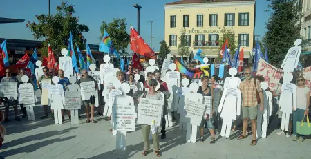  ?? Sul piede di guerra ?? Una delle tante proteste dei dipendenti comunali in questi anni contro la giunta guidata da Luigi Brugnaro