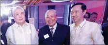  ?? ?? Basilio Yap, Bayan Automotive Industries Corporatio­n President and CEO George Chua, and Wilson Lee Flores
SSI's Mitch HernandezS­uarez, AA Patawaran, Hermes' Tarrah Austria, and Stad Roxas