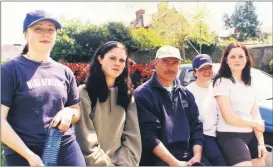  ?? ?? Rowing coach Ray Morrison with members of the junior 16 quad, l-r: Karen Fox, Amy Corcoran, Amy Sexton and Amy Beausang, hoping to do well at the Fermoy Rowing Club Regatta in May 2001.