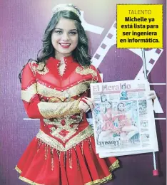  ??  ?? TALENTO Michelle ya está lista para ser ingeniera en informátic­a.