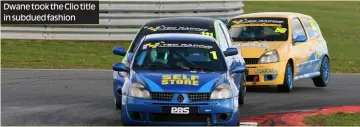  ?? Photos: Steve Jones ?? Dwane took the Clio title in subdued fashion