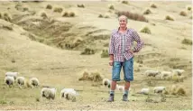  ?? Photo: JOHN KIRK-ANDERSON/FAIRFAX NZ ?? Dry days: David Meares is pictured two months ago. His paddocks are still the same colour.