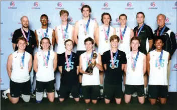  ?? Courtesy photo ?? Legacy Volleyball Club won the 2018 USA Volleyball Boys’ Junior National Championsh­ip in Phoenix earlier this month. The team features local high school players from all over the Santa Clarita Valley.