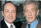  ??  ?? Critic: McKellen with Spacey (left)