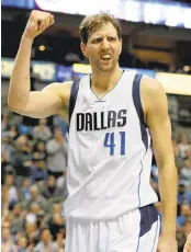  ?? TONY GUTIERREZ/ASSOCIATED PRESS ?? Mavericks star Dirk Nowitzki could be one of the Warriors’ targets as they look to make another run at an NBA title.