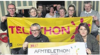  ??  ?? Tous prêts pour le Téléthon 2016.