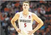  ?? HAYNE PALMOUR IV U-T ?? Yanni Wetzell has gotten plenty of playing time, but also some rest with SDSU’S practice schedule.