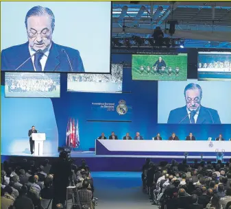  ?? FOTO: J. A. SIRVENT ?? Florentino Pérez comparecer­á ante los socios este domingo en la Asamblea del Real Madrid