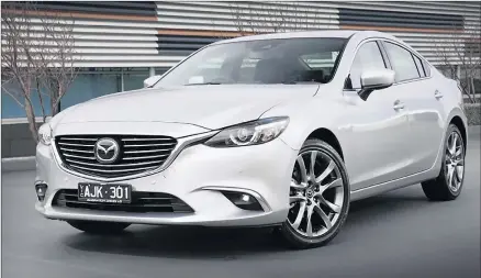  ??  ?? SNAIL’S PACE: The Mazda6 has not seen a turbocharg­ed engine since the first-gen Mazda6 MPS, but Mazda Australia has its way, the CX-9’S 2.5-litre force-fed four-cylinder could be transplant­ed. if