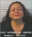  ?? COURTESY TAOS COUNTY ADULT DETENTION CENTER ?? Josie Ortega stands for a mugshot at the Taos County Adult Detention Center.