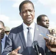  ??  ?? President Lungu