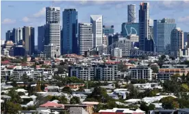  ?? Photograph: Darren England/AAP ?? The Brisbane CBD skyline. The Queensland Greens say their legislatio­n to tax investors for vacant homes will potentiall­y bring 22,000 homes – roughly a quarter of vacant residentia­l properties – back to the rental market.