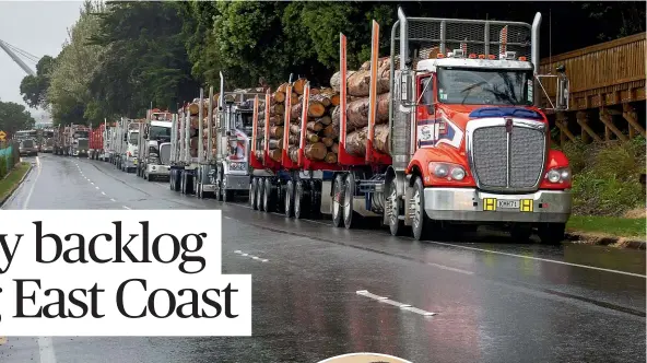  ?? WARWCK SMITH/STUFF ?? Logging trucks queue up waiting to get into Eastland Port in Gisborne, above. Tokomaru Bay man Ondre Te Hau, left, and Eastland Port chief operation officer Andrew Gaddum, below.