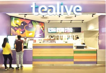  ?? ?? Tealive has entered the North American market through its first store in Ottawa, Canada, and plans to open 50 more stores across the country in five years.