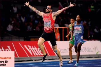  ?? GETTY ?? Ramil Guliyev, 28 anni, vince i 200 degli Europei di Berlino con Fausto Desalu sesto