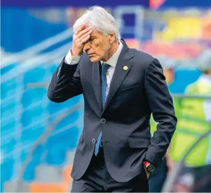  ?? FOTO ?? Pekerman dirigió ante Japón el partido número 74 con la Selección Colombia desde 2012 (40 triunfos, 18 caídas, 16 empates). Hay desgaste físico y de lectura de juegos.