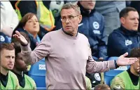  ?? ?? WHAT CAN I DO? Rangnick looks lost as United flop