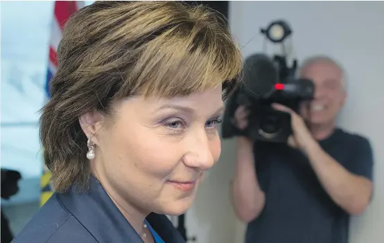  ?? THE CANADIAN PRESS FILES ?? It’s time for Christy Clark to start her new job as leader of the Opposition, writes Michael Smyth.