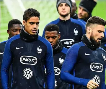  ?? (Photo AFP) ?? Les Bleus (ici, Dembélé, Varane, Lemar, Rabiot et Giroud) ont un dernier défi à relever en .